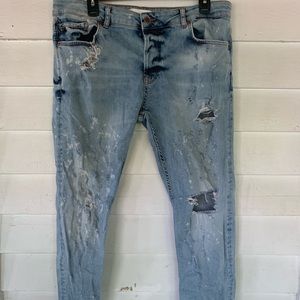 Distressed jeans